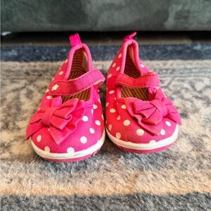 Koala Kids Hot Pink Polka Dot Mary Jane Shoes with Bow